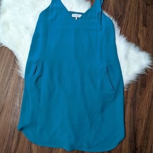 Wayf Teal Dress with pockets / Size Lrg